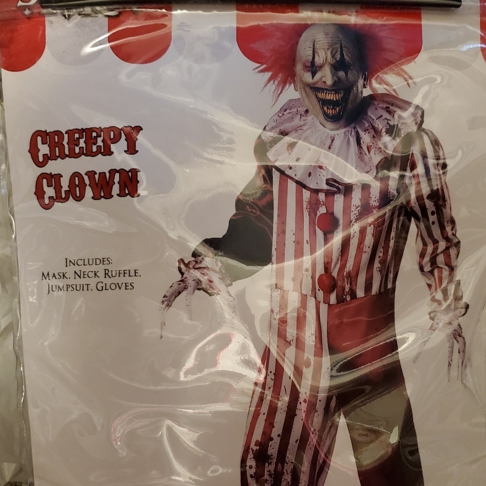 Creepy clown costume